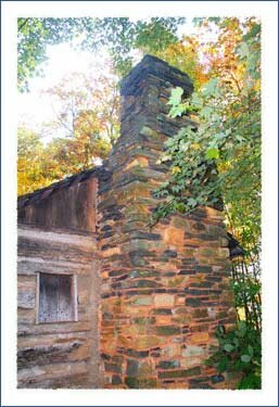 Hickory Ridge Homestead Museum fireplace in the Boone North Carolina Mountains