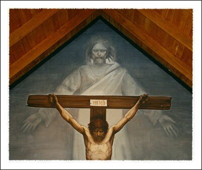 Ben Long Mystery of Faith Fresco in St. Marys Episcopal Church in West Jefferson NC near Boone North Carolina