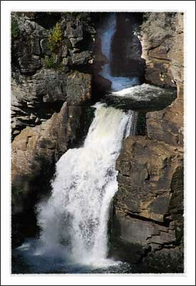 Linville Falls on the Blue Ridge Parkway near Boone North Carolina