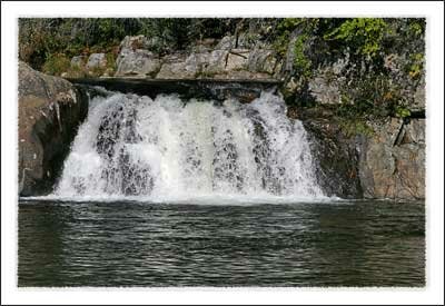 Linville Falls on the Blue Ridge Parkway near Boone North Carolina