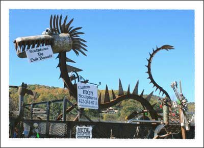 Sculpture at the Valle Country Fair in Valle Crucis North Carolina in the Boone North Carolina Mountains